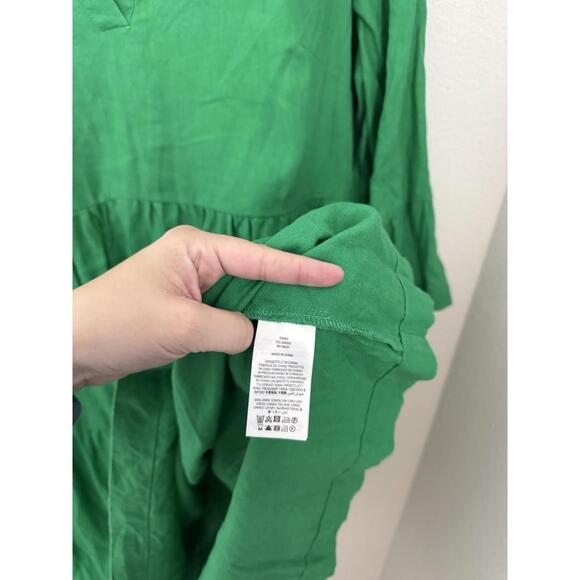 Boden Women’s Green Linen Sophia Airy Tiered Summer Mini Dress Sz 10L - Picture 7 of 8